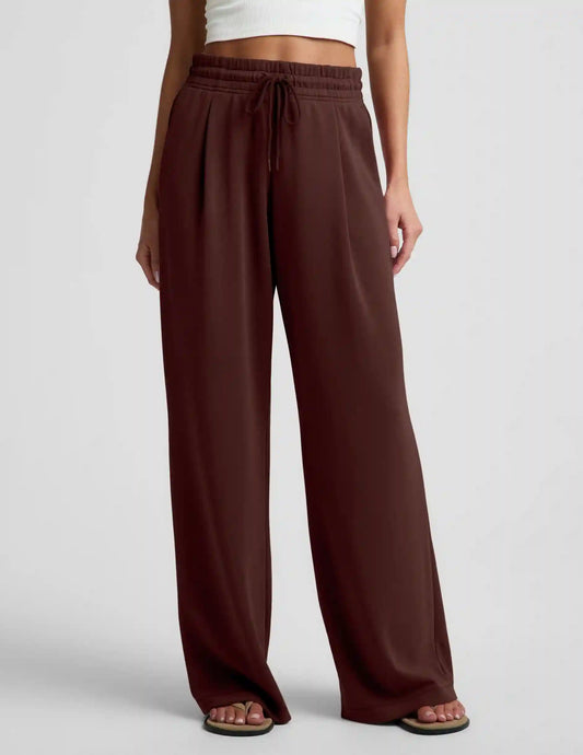 Luxe Sandwash Double Knit Wide Leg Pant