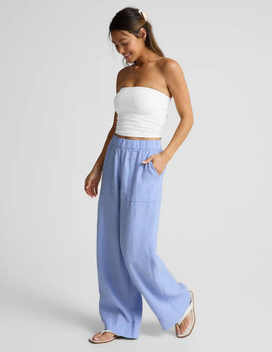 SoftWash Linen Easy Wide Leg Pant 29"