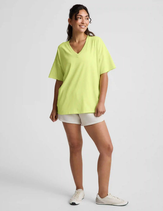SoftKnit Better Than Ever Oversized V-Neck Cotton Tee