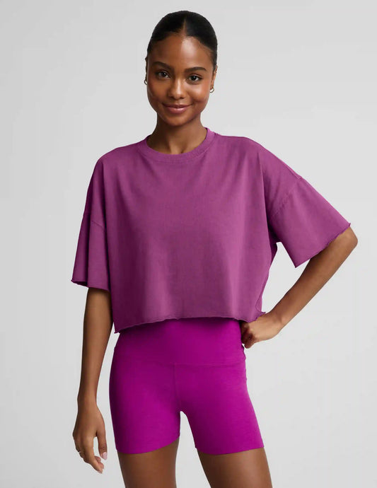 SoftKnit Better Than Ever Cropped Cotton Tee