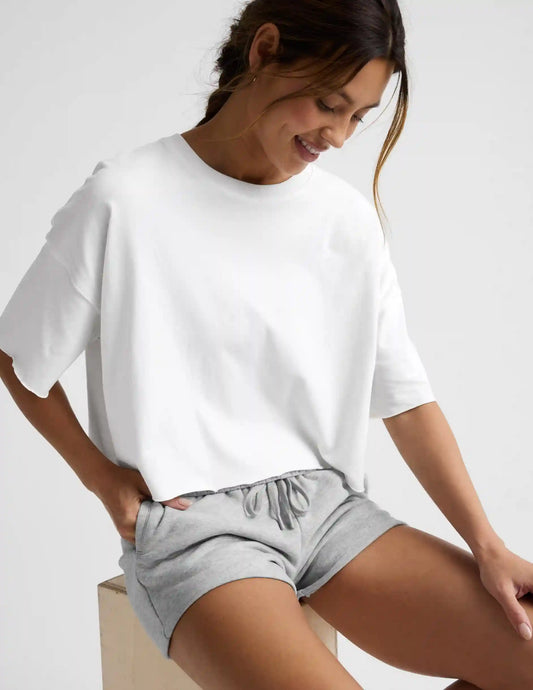 SoftKnit Better Than Ever Cropped Cotton Tee