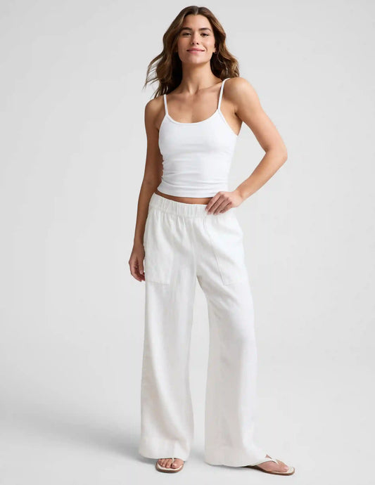 SoftWash Linen Easy Wide Leg Pant 31"