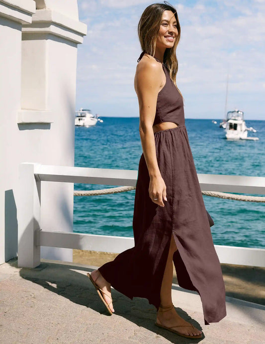 SoftWash Linen Halter Dress