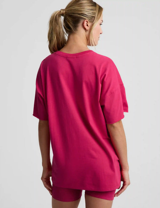 SoftKnit Better Than Ever Oversized V-Neck Cotton Tee