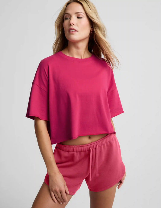 SoftKnit Better Than Ever Cropped Cotton Tee