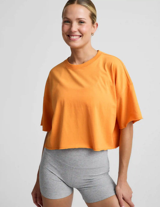 SoftKnit Better Than Ever Cropped Cotton Tee