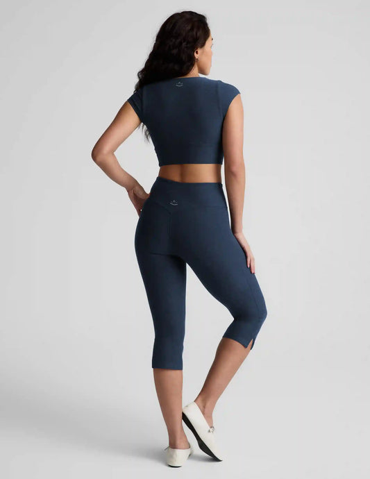 Spacedye™ Mid-Rise Slit Pedal Pusher Legging